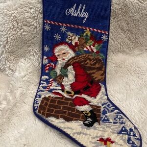 Ashley By 26 International Festive Santa Stocking - Blue and Red